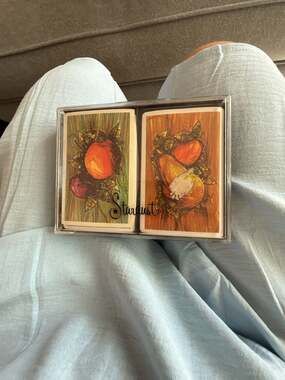 Vintage Stancraft Stardust Double Deck Playing Cards Retro Fruit Design